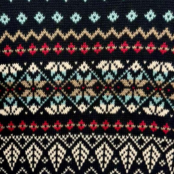 Nomadic Traders Cardigan Sweater Fair Isle Nordic - Picture 5 of 7